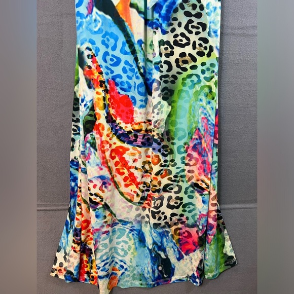 Venus Tropical Strapless Halter Maxi Dress Sz 2X - Picture 6 of 7